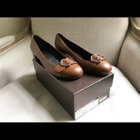 Gucci Cellarius Pumps GG Brown Leather Work 10 New - Picture 2 of 7